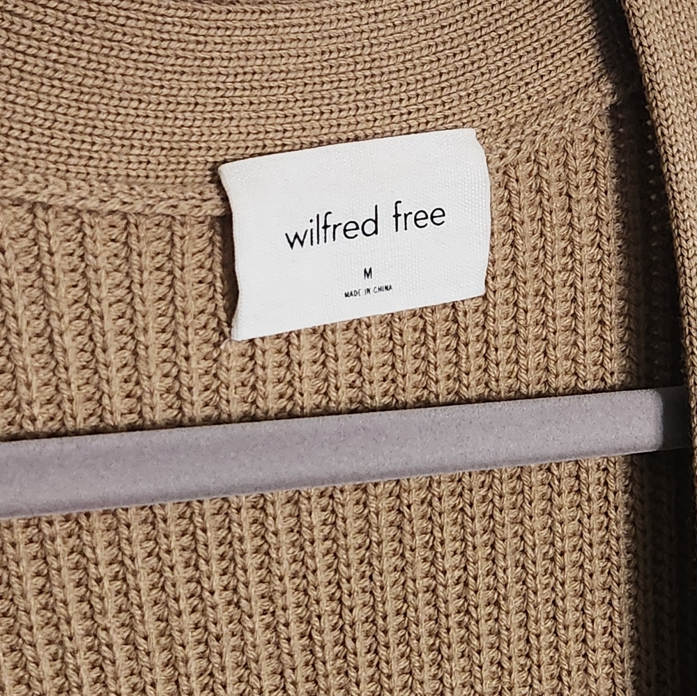 Aritzia Wilfred Free Unwind Cardigan Saville merino wool knit open front - Picture 2 of 6